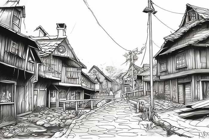 家乡生活变化的图片（家乡生活变化的图片简笔画）