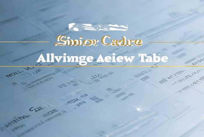 老干部生活待遇一览表，老干部生活待遇一览表格