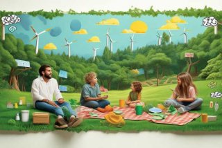 低碳生活海报构图 - 低碳生活海报构图素材