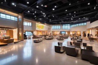 大学生活动中心内部效果图；大学生活动中心内部效果图怎么画