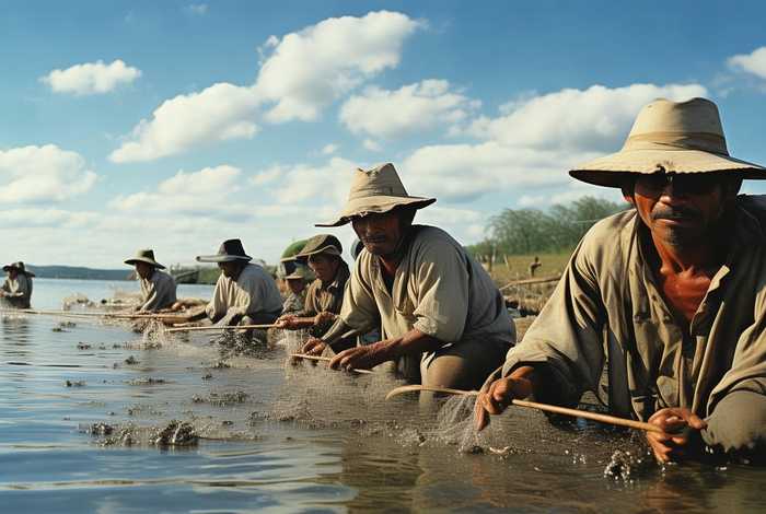 打渔的生活；打渔人的生活