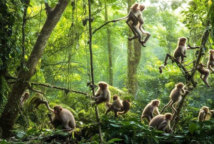 猴群生活场景集锦 - 猴群生活场景集锦视频