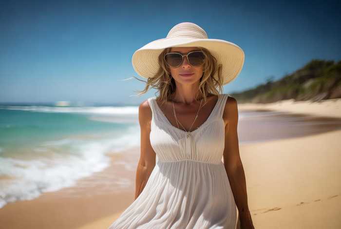 40岁美女海边生活照 40岁美女海边生活照片大全