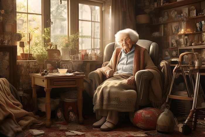 老年妇女的生活用品、老年妇女的生活用品图片