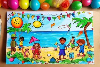 快乐的假期生活手抄报图片（快乐的假期生活手抄报图片四年级）