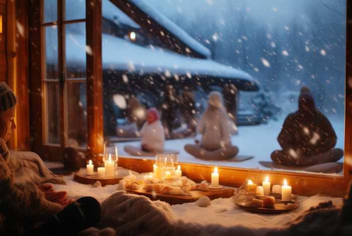 冬季养生活动照片；冬季养生活动照片真实