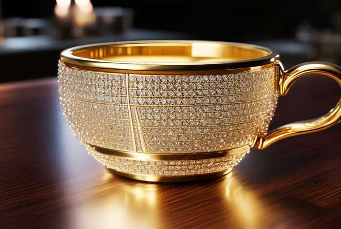 金色水杯；金色水杯贴钻