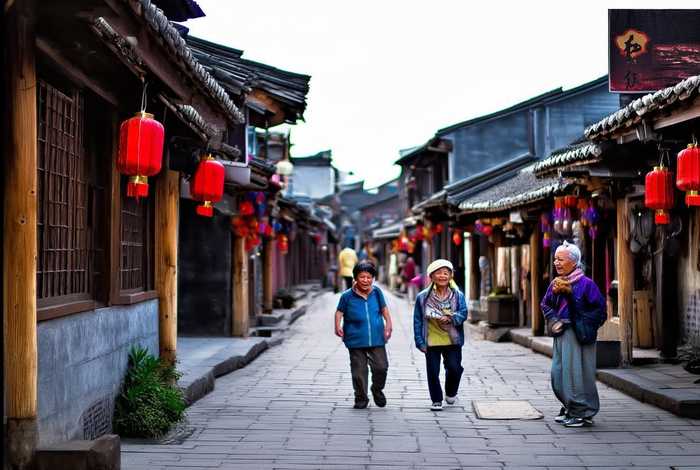 江桥生活照片；江桥老街生活大院