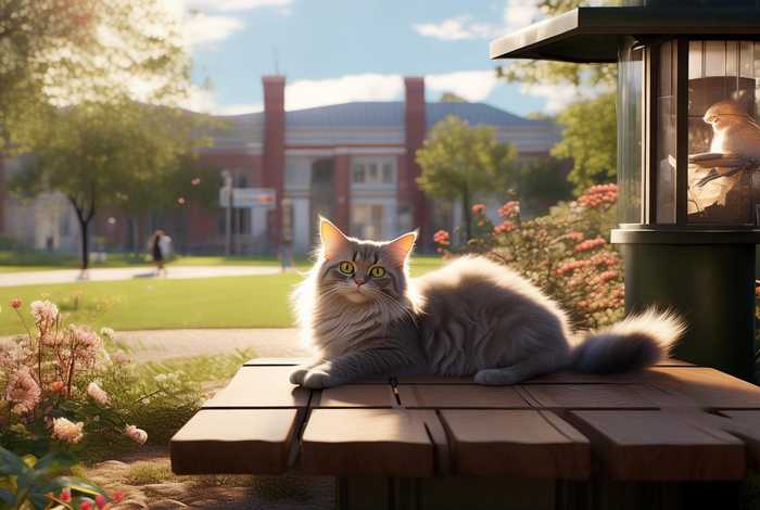 猫猫的校园生活、校园里的猫作文