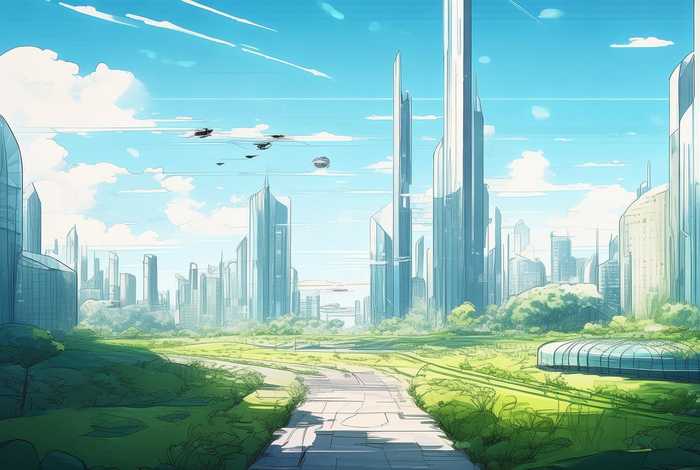 关于未来生活的画简单 - 关于未来生活的简笔画