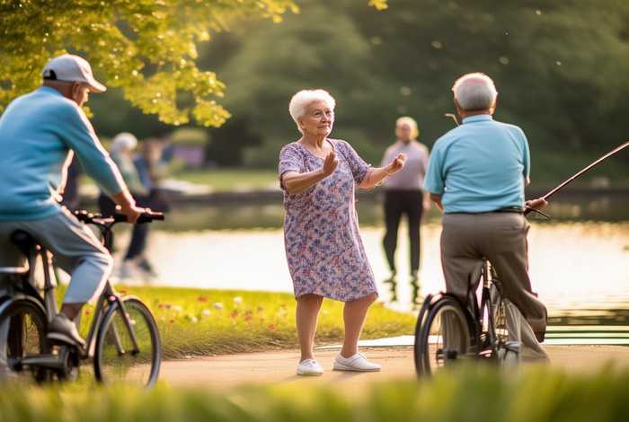 老年人健康生活方式图片，老年人健康的生活方式