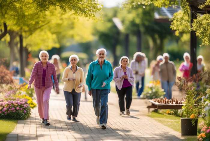 老年人健康生活方式动画，老年人健康的生活方式