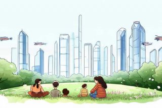 关于未来生活的画简单又漂亮 - 关于未来生活的简笔画