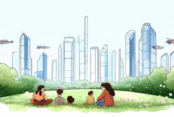 关于未来生活的画简单又漂亮 - 关于未来生活的简笔画