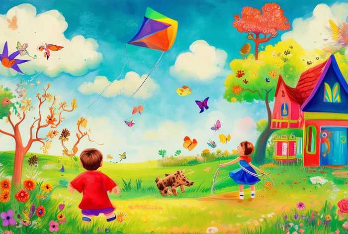 丰富多彩的童年生活绘画 - 丰富多彩的童年生活绘画作品