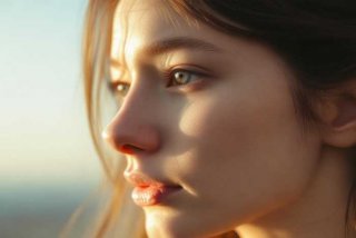 侧脸生活照图片，侧脸生活照片女