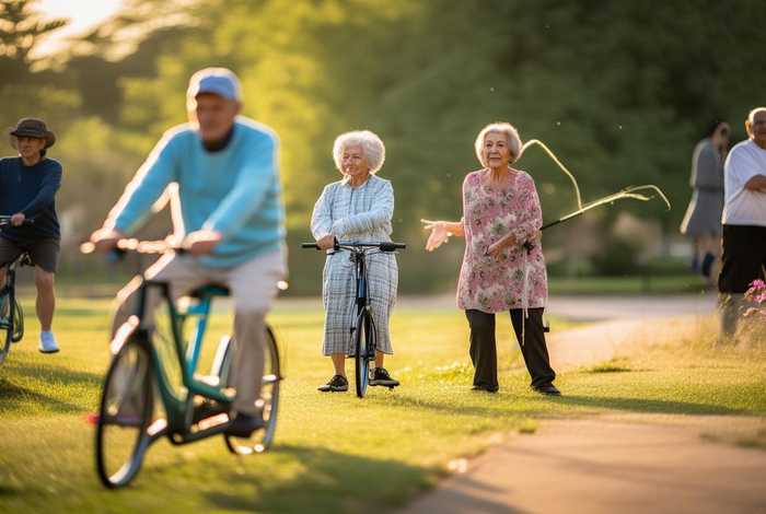 老年人健康生活方式图片，老年人健康的生活方式