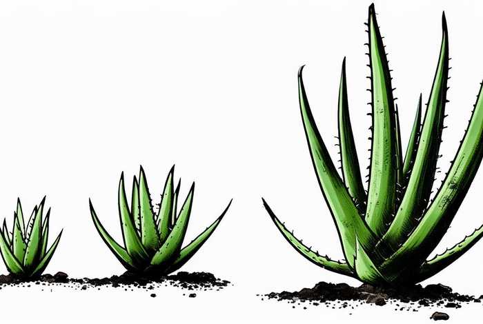 芦荟的生长过程记录图，芦荟的生长过程记录图片简笔画