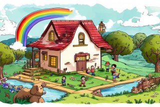 儿童画我的家（儿童画我的家乡二年级）