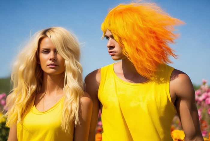 黄色录-相，黄色系列发色男女