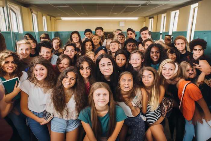 初中生活图片大合照；初中生活图片大合照真实