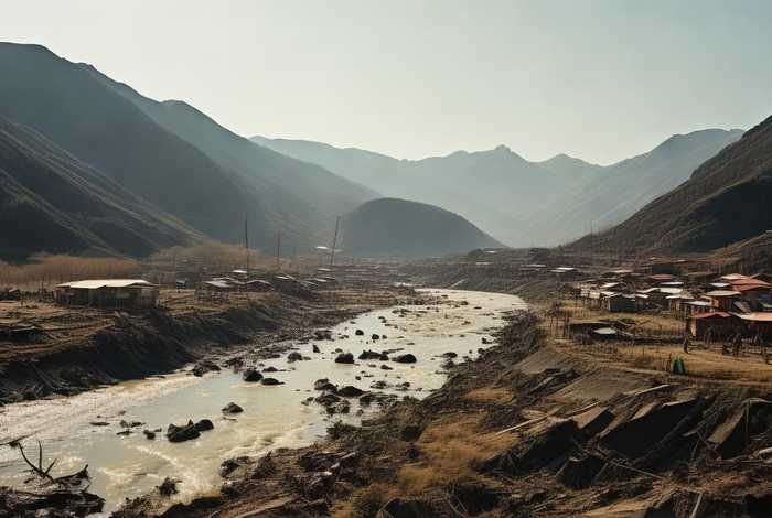 村民的生活山穷水尽这个句子对吗；看着村子里山穷水尽的现状