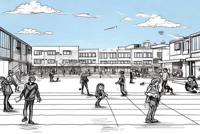 高中校园生活 高中校园生活简笔画