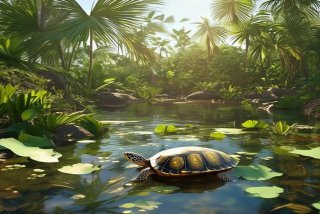 巴西龟的生活环境图片；巴西龟的生活环境图片高清