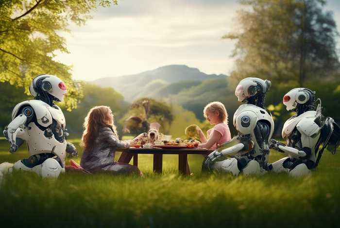 机器人与生活联系（机器人与生活联系图片）