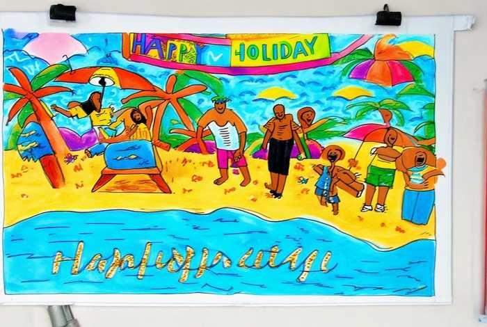 快乐的假期生活手抄报英语 - 快乐的假期生活手抄报英语版