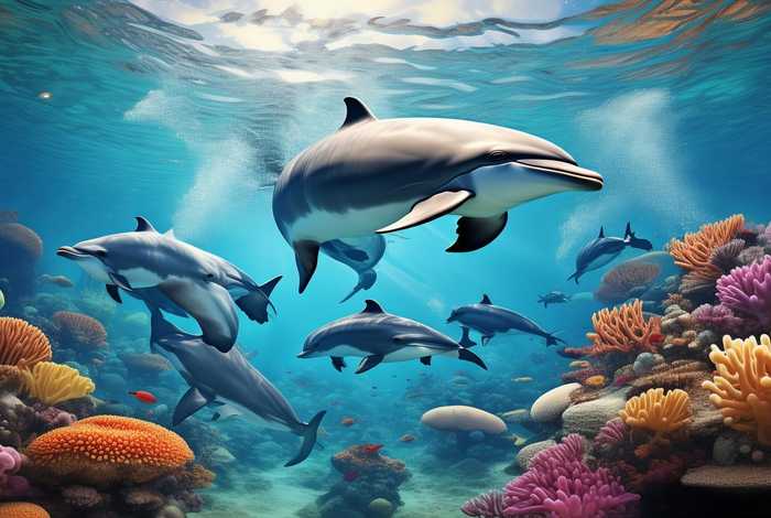 海豚的生活方式与生活环境的关系；海豚的生活方式与生活环境的关系图
