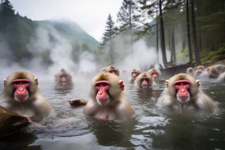 北海道猴子的真实生活（北海道的猴子泡温泉）