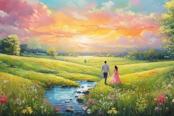 关于新生活的绘画；关于新生活的绘画图片