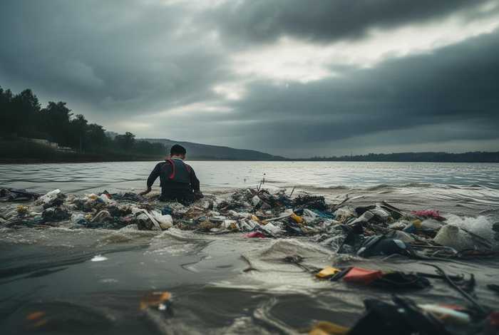 洛阳一饮用水库漂浮大量垃圾；河南多地暴雨,洛阳一水库泄洪,男子捕鱼被洪水冲走