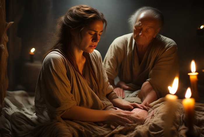 古代女人生孩子，古代女人生孩子视频疼苦难产压肚子