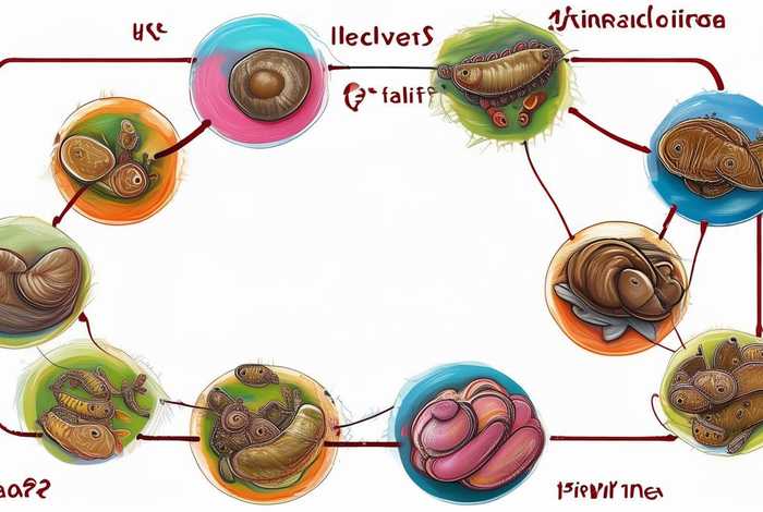 肝吸虫生活史线条图 肝吸虫的生活史流程图