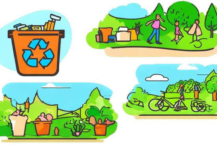 环保生活简笔画；环保生活简笔画图片大全