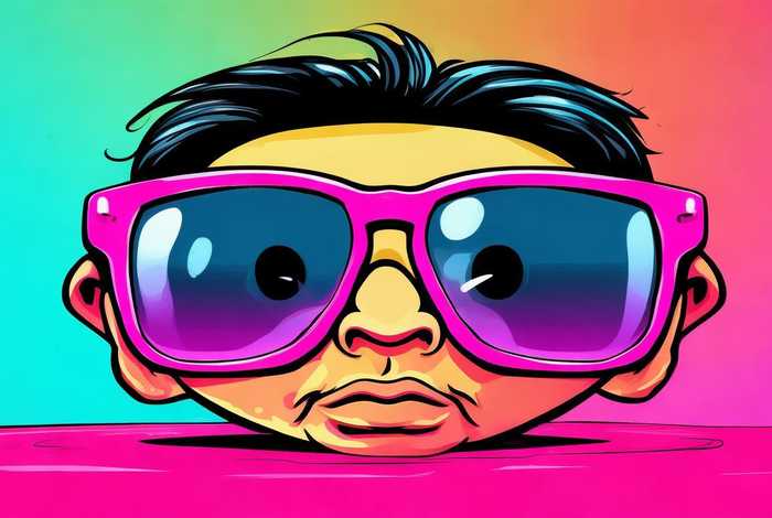 戴墨镜的卡通人物；戴墨镜的卡通人物头像