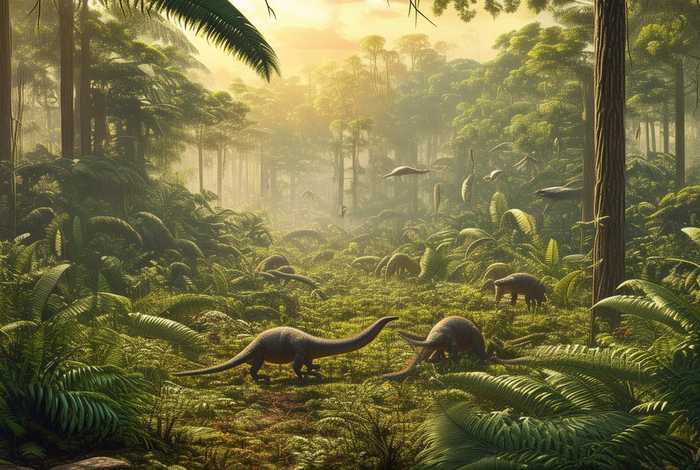 恐龙生活在什么环境、恐龙生活在什么环境,气候植被特点