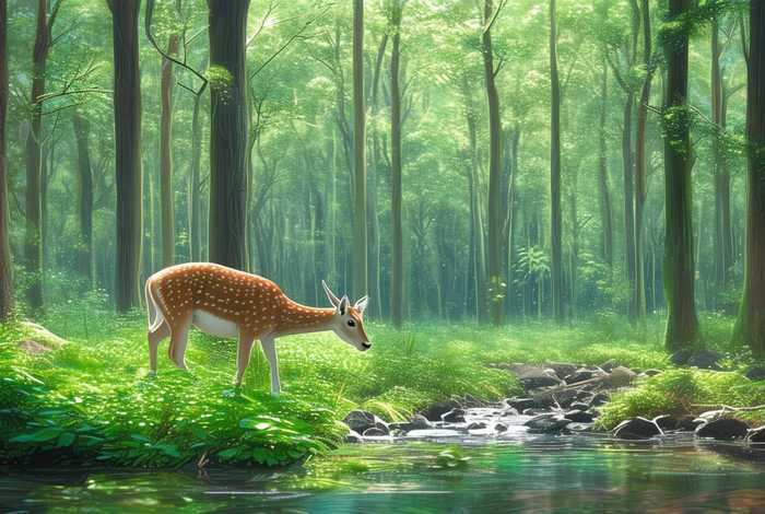 梅花鹿的生活习性动画 梅花鹿的生活环境简单描述出来