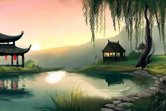 关于田园生活的古诗词和图画 关于田园生活的古诗词和图画有哪些