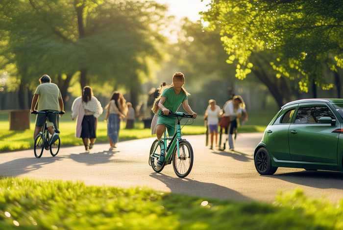 绿色低碳生活从我做起，绿色生活低碳出行从我做起