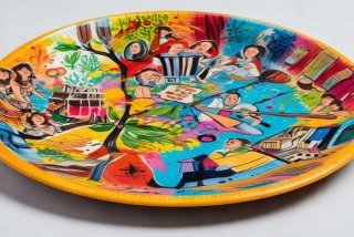 多彩的校园生活绘画纸盘 - 多彩的校园生活绘画纸盘怎么画