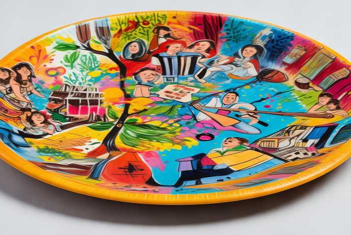 多彩的校园生活绘画纸盘 - 多彩的校园生活绘画纸盘怎么画