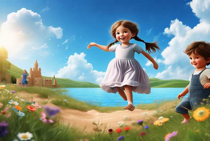 儿童生活诗配画；关于儿童生活的诗配画