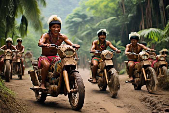 菲律宾原始部落(菲律宾原始部落木摩托车) 菲律宾原始部落(菲律宾原始部落木摩托车)