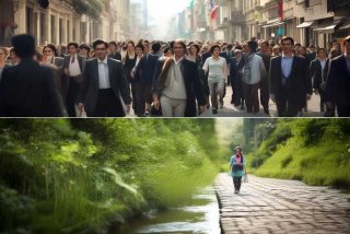 快慢生活节奏对比；快节奏生活与慢节奏生活对比