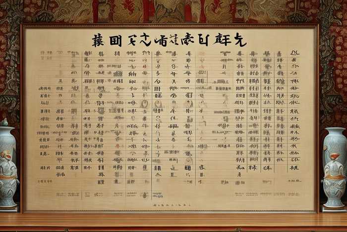 后宫妃子顺序表，后宫妃子顺序表格