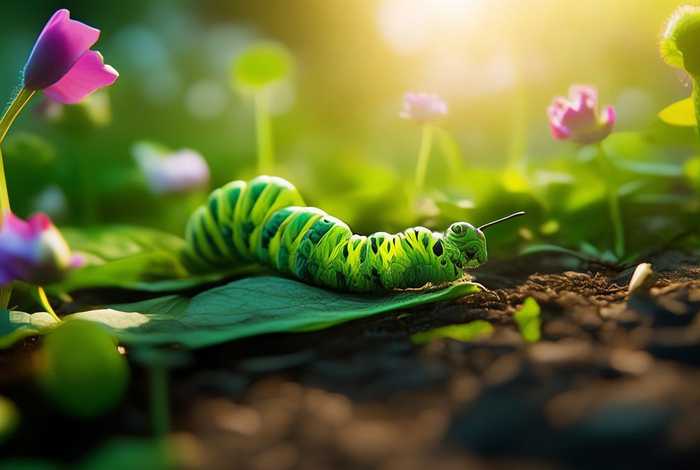 毛毛虫的生活情景；毛毛虫的生活情景描写