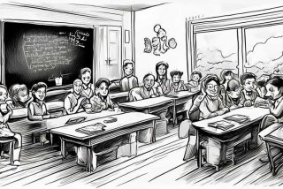 初中生活图片简笔画；初中生活图片简笔画怎么画